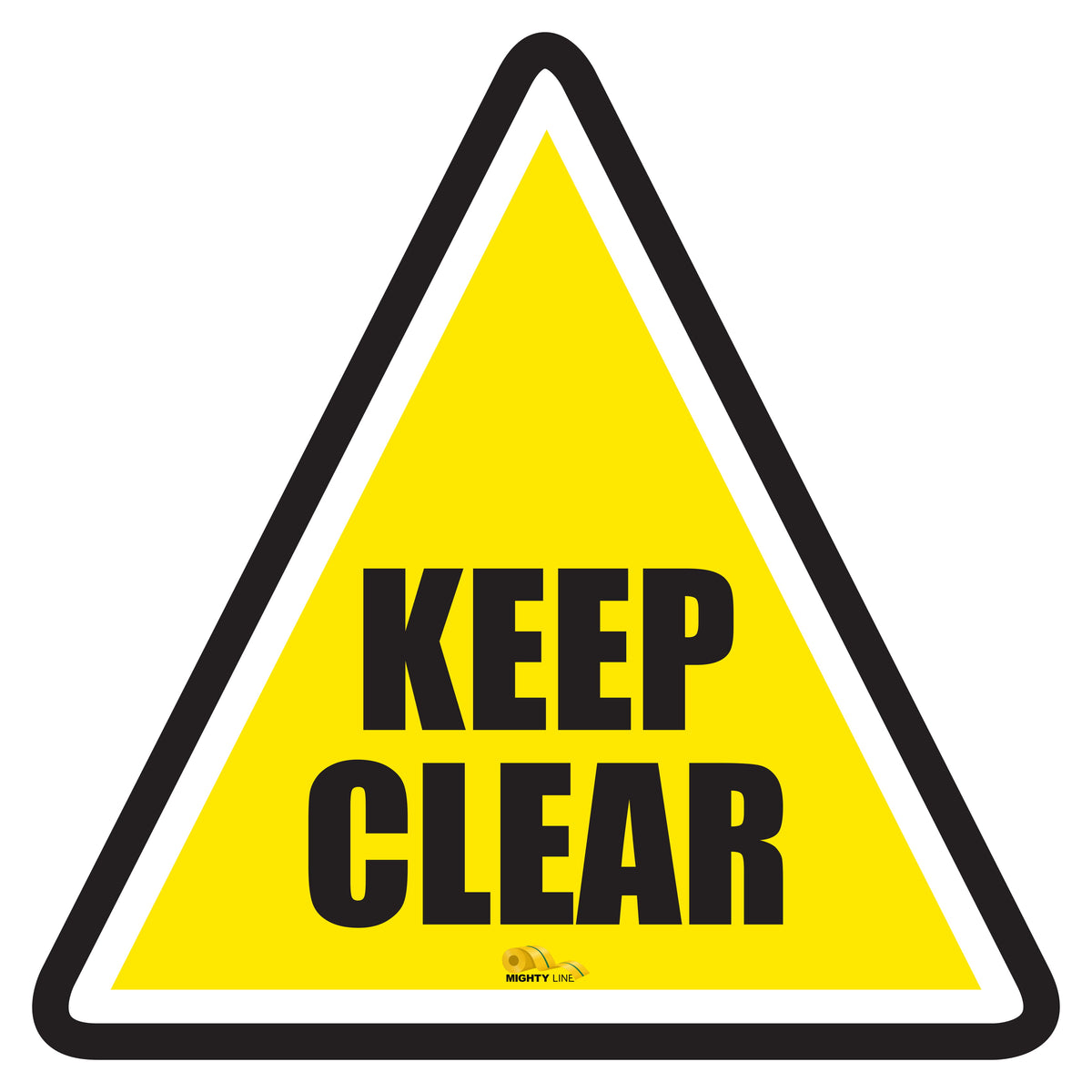 Clear PVC floor sign 12" — warehouse safety messaging and 5S visual management