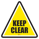 Clear PVC floor sign 12" — warehouse safety messaging and 5S visual management