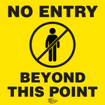 PVC floor sign — warehouse safety messaging and 5S visual management