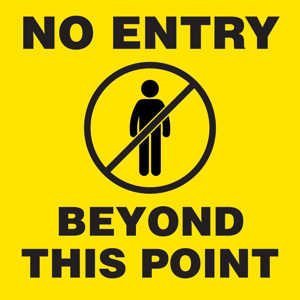 PVC floor sign — warehouse safety messaging and 5S visual management