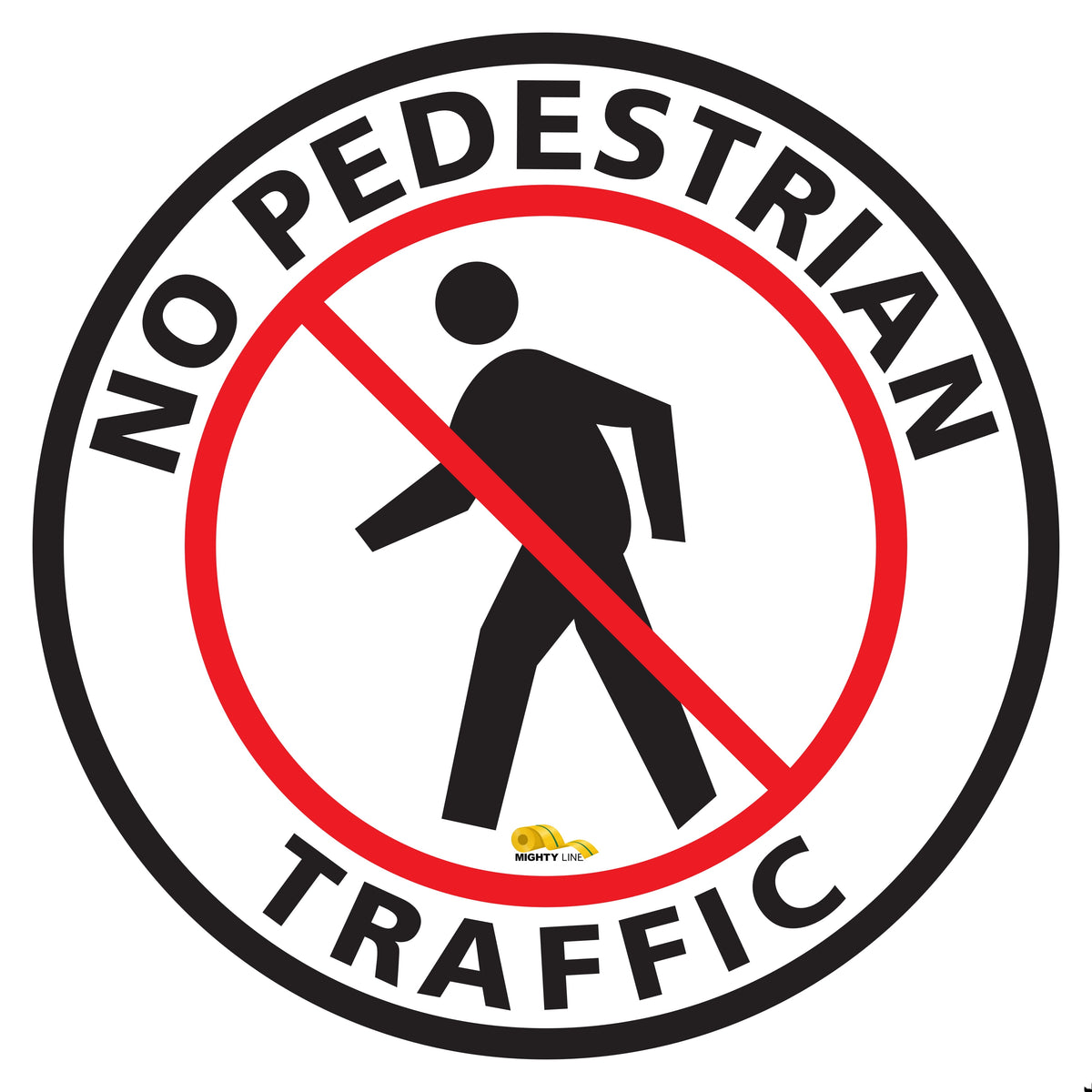 PVC floor sign 12" — warehouse safety messaging and 5S visual management