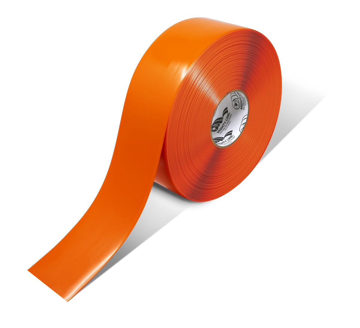 Orange PVC floor marking tape 3" — warehouse aisle striping, traffic lanes, and 5S safety marking