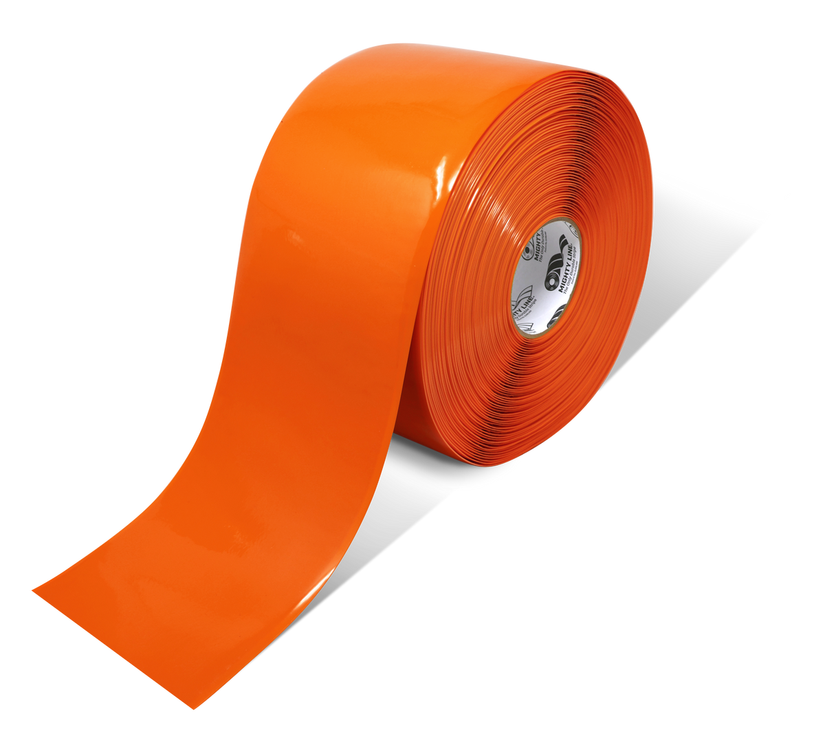 Orange PVC floor marking tape 6" — warehouse aisle striping, traffic lanes, and 5S safety marking