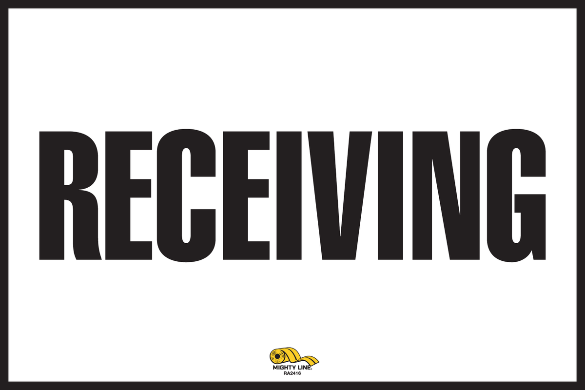PVC floor sign 16" — warehouse safety messaging and 5S visual management
