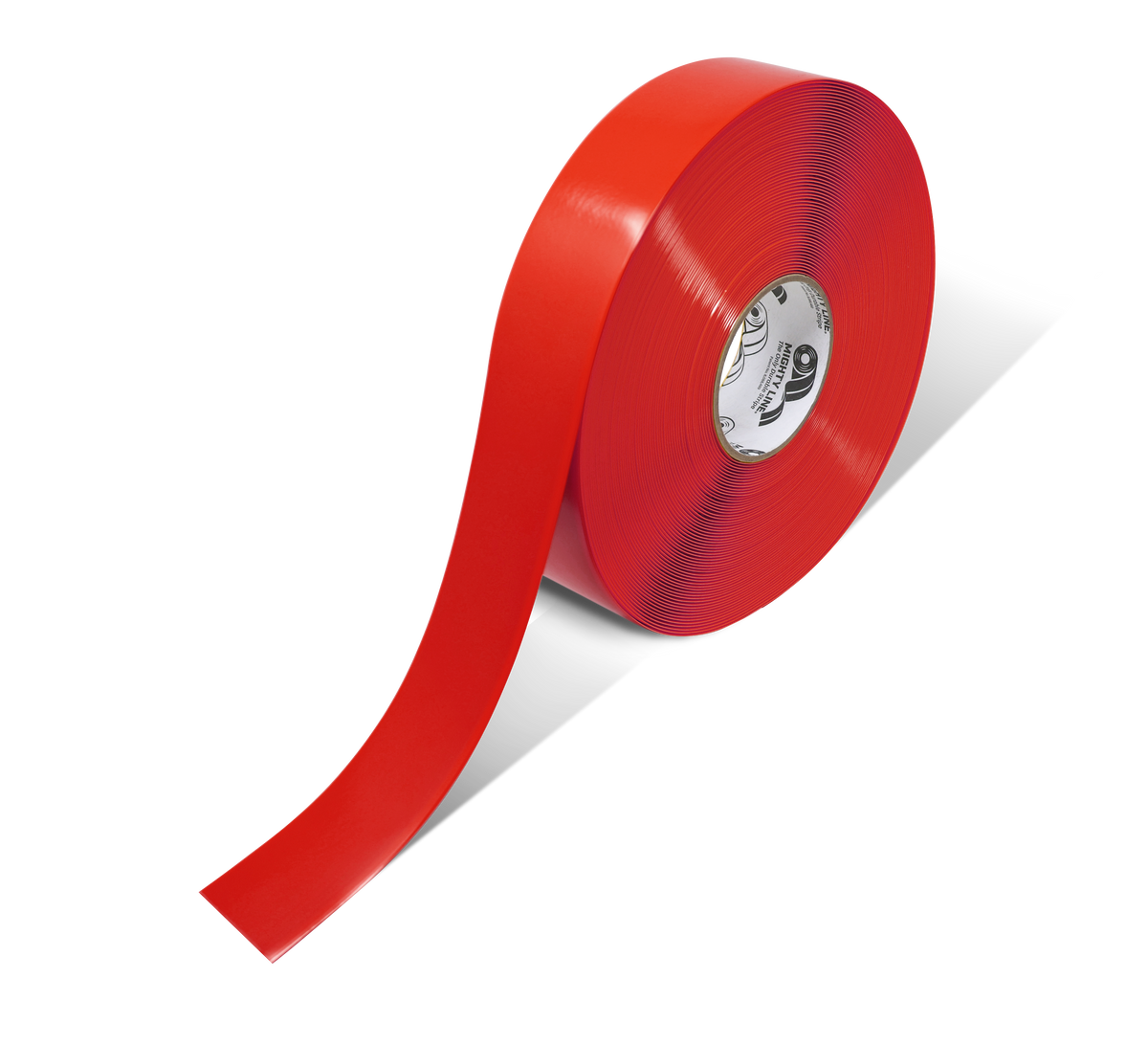 Red PVC floor marking tape 2" — warehouse aisle striping, traffic lanes, and 5S safety marking
