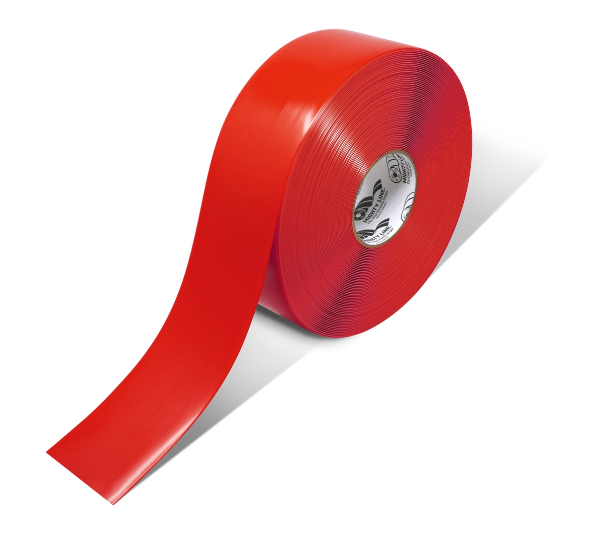 Red PVC floor marking tape 3" — warehouse aisle striping, traffic lanes, and 5S safety marking