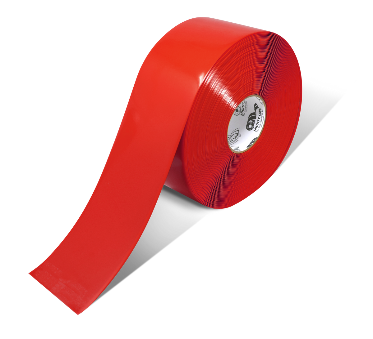 Red PVC floor marking tape 4" — warehouse aisle striping, traffic lanes, and 5S safety marking