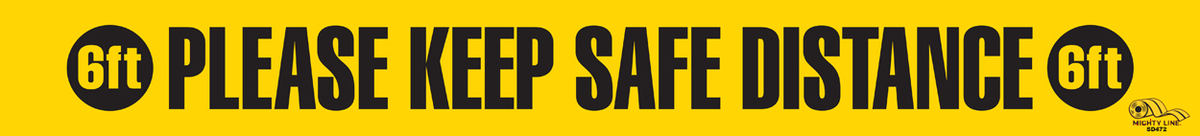 PVC floor sign — warehouse safety messaging and 5S visual management