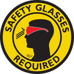 Yellow PVC floor sign 12" — warehouse safety messaging and 5S visual management