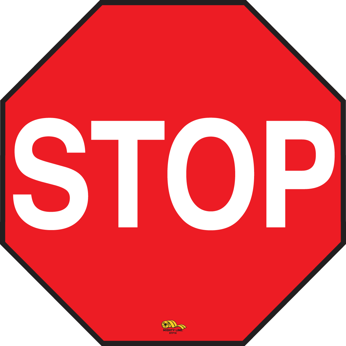 Red PVC floor sign 6" — warehouse safety messaging and 5S visual management