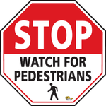 PVC floor sign 12" — warehouse safety messaging and 5S visual management