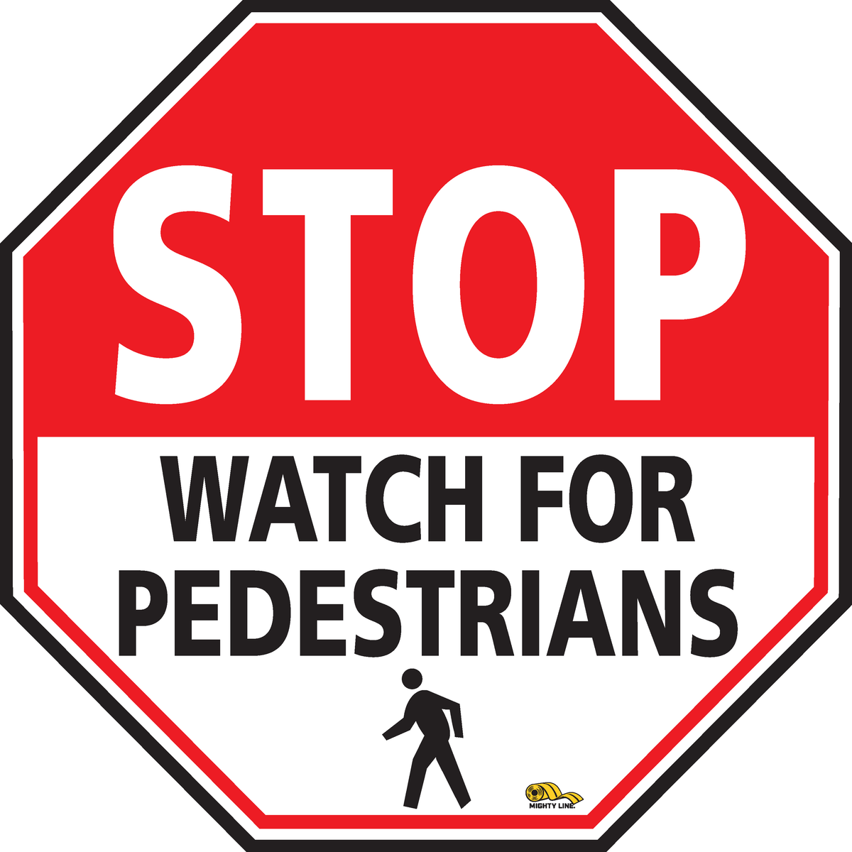 PVC floor sign 16" — warehouse safety messaging and 5S visual management