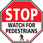 PVC floor sign 16" — warehouse safety messaging and 5S visual management