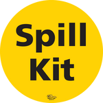 Yellow PVC floor sign 12" — warehouse safety messaging and 5S visual management