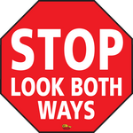 PVC floor sign 12" — warehouse safety messaging and 5S visual management