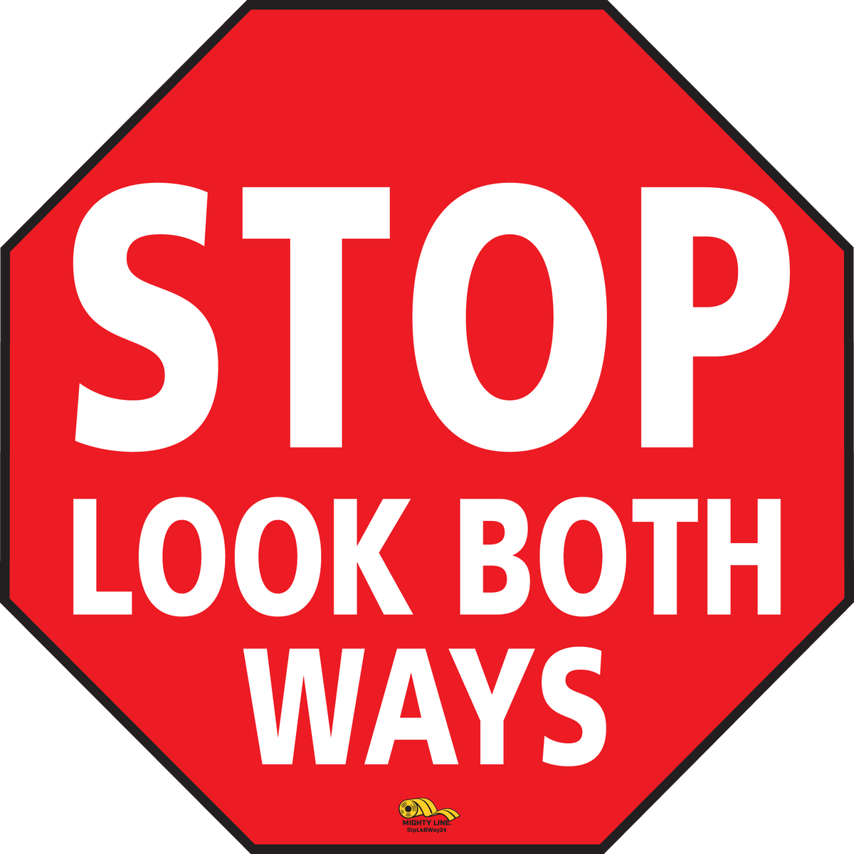 PVC floor sign — warehouse safety messaging and 5S visual management