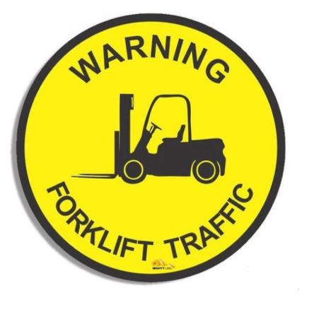 PVC floor sign 24" — warehouse safety messaging and 5S visual management