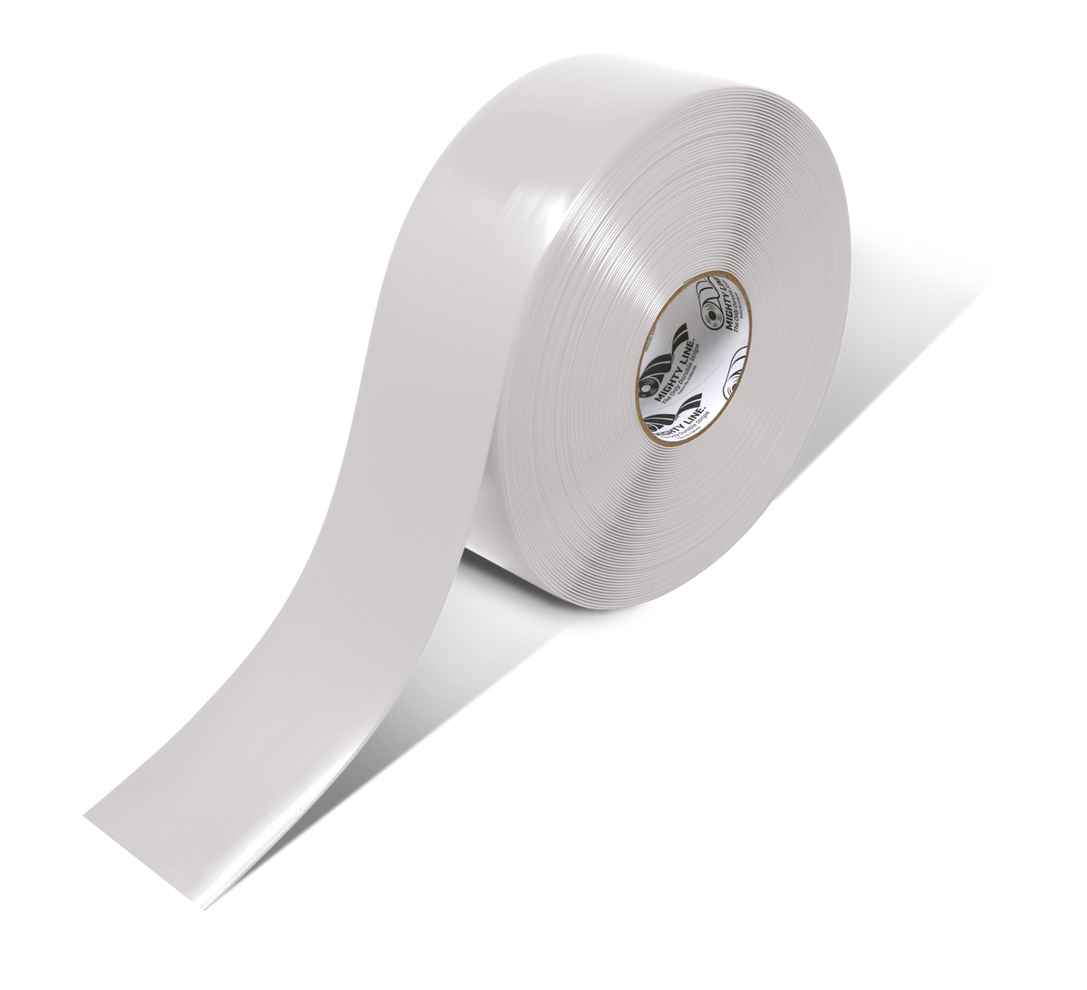 White PVC floor marking tape 3" — warehouse aisle striping, traffic lanes, and 5S safety marking