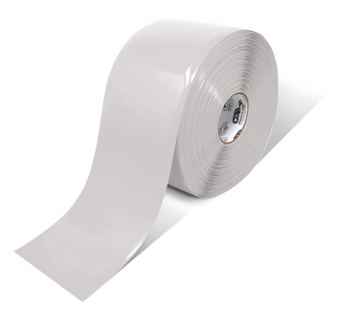 White PVC floor marking tape 6" — warehouse aisle striping, traffic lanes, and 5S safety marking