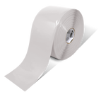 White PVC floor marking tape 6" — warehouse aisle striping, traffic lanes, and 5S safety marking