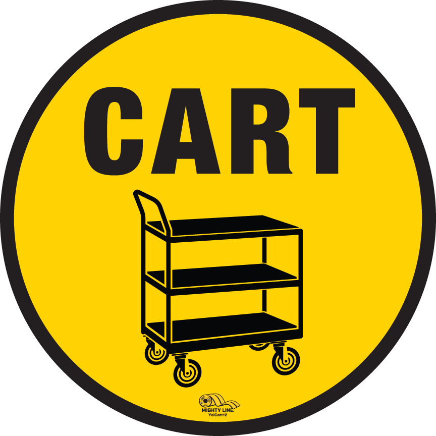 PVC floor sign 12" — warehouse safety messaging and 5S visual management