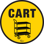 PVC floor sign 12" — warehouse safety messaging and 5S visual management
