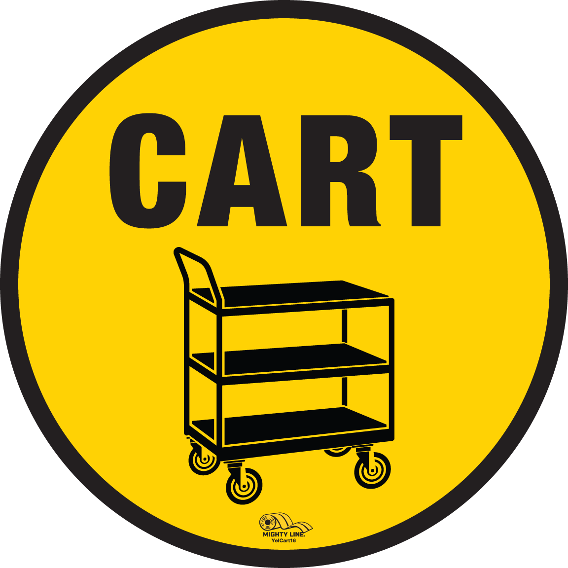 PVC floor sign 16" — warehouse safety messaging and 5S visual management