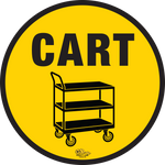 PVC floor sign 16" — warehouse safety messaging and 5S visual management