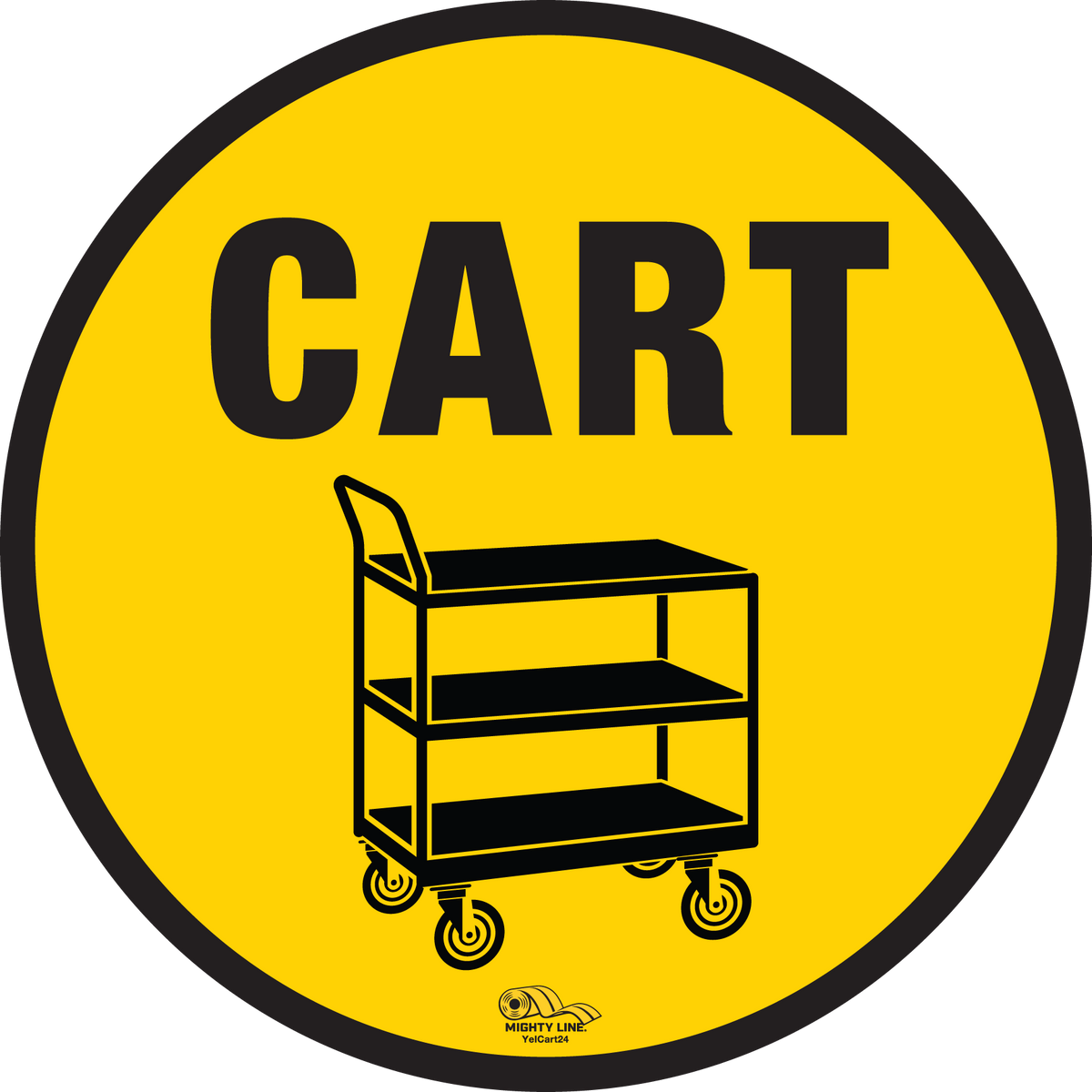 PVC floor sign 24" — warehouse safety messaging and 5S visual management