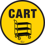 PVC floor sign 24" — warehouse safety messaging and 5S visual management