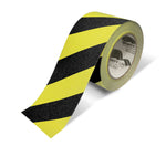 Yellow/black anti-slip floor tape 3" — high-traction walkways, ramps, and 5S safety zones