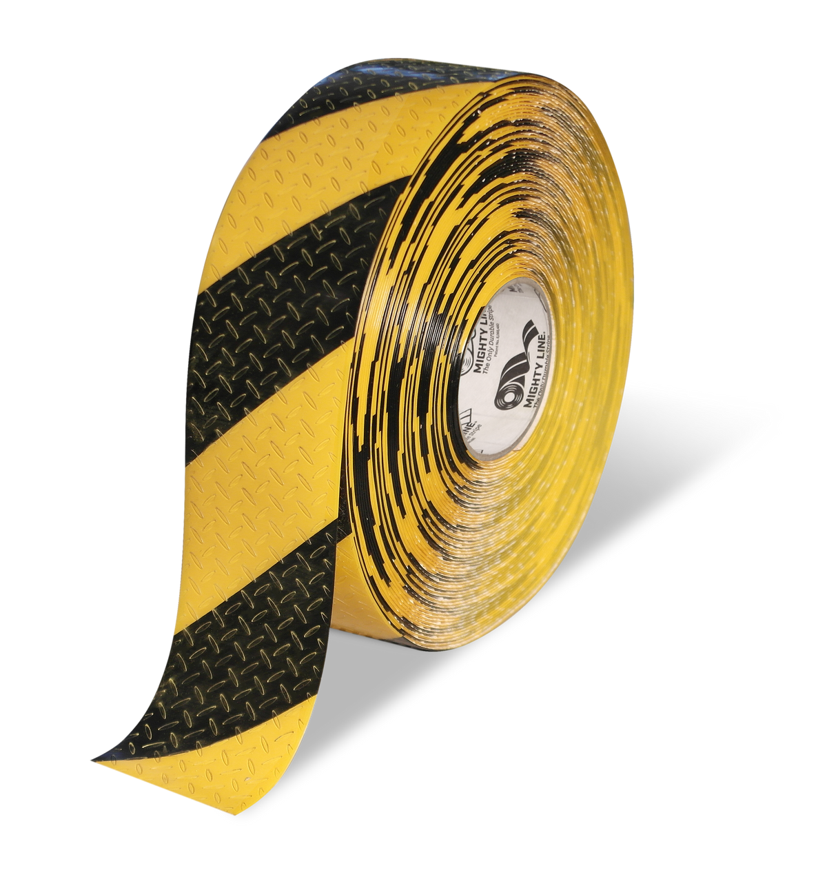Yellow/black anti-slip floor tape 3" — high-traction walkways, ramps, and 5S safety zones