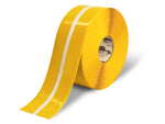 Yellow PVC floor marking tape 4" — warehouse aisle striping, traffic lanes, and 5S safety marking