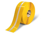 Yellow PVC floor marking tape 4" — warehouse aisle striping, traffic lanes, and 5S safety marking