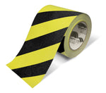 Yellow/black anti-slip floor tape 6" — high-traction walkways, ramps, and 5S safety zones