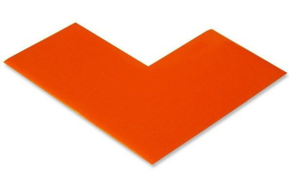 Orange PVC floor marking shape 3" — 5S floor layouts, equipment zones, and pedestrian pathways