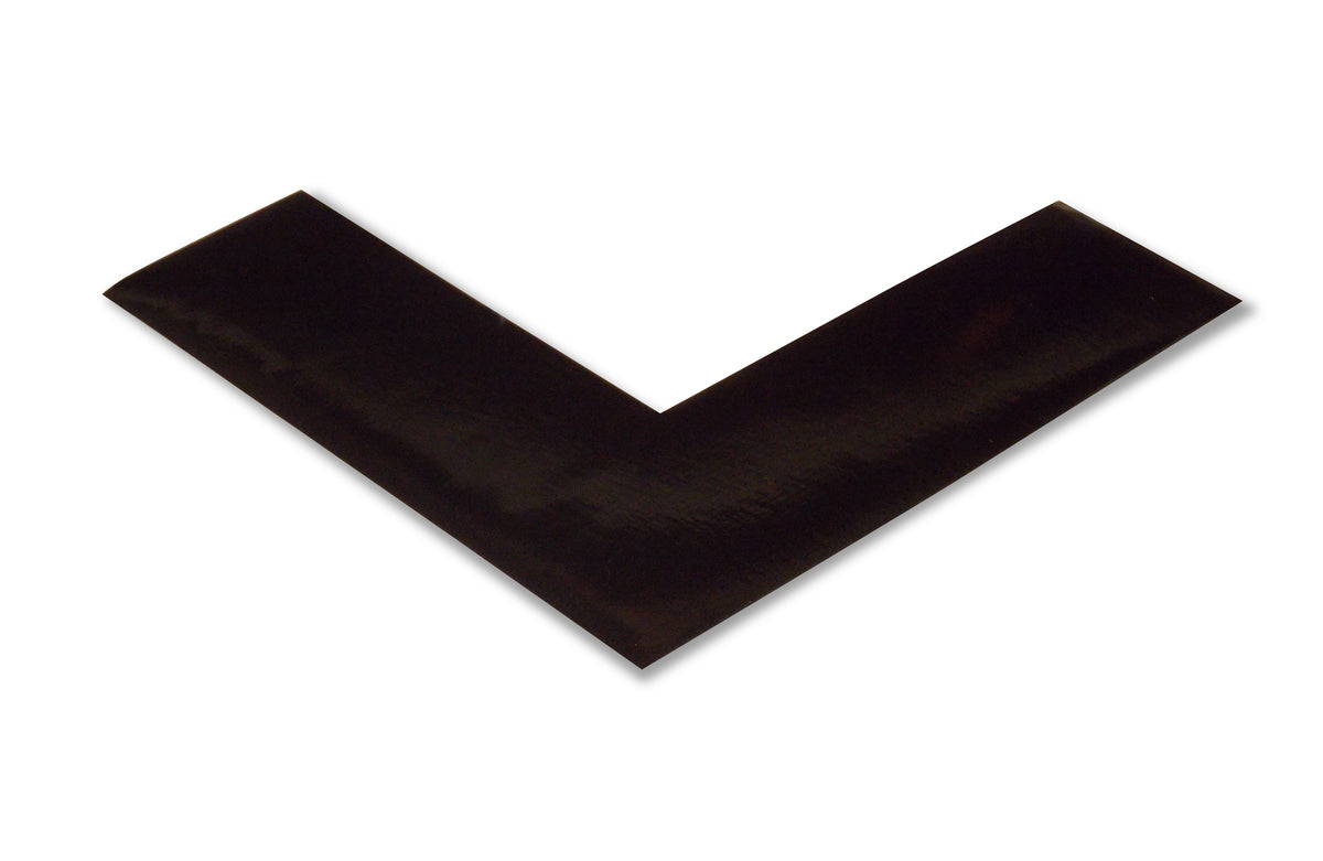 Black PVC floor marking shape 2" — 5S floor layouts, equipment zones, and pedestrian pathways