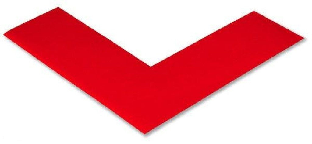 Red PVC floor marking shape 2" — 5S floor layouts, equipment zones, and pedestrian pathways