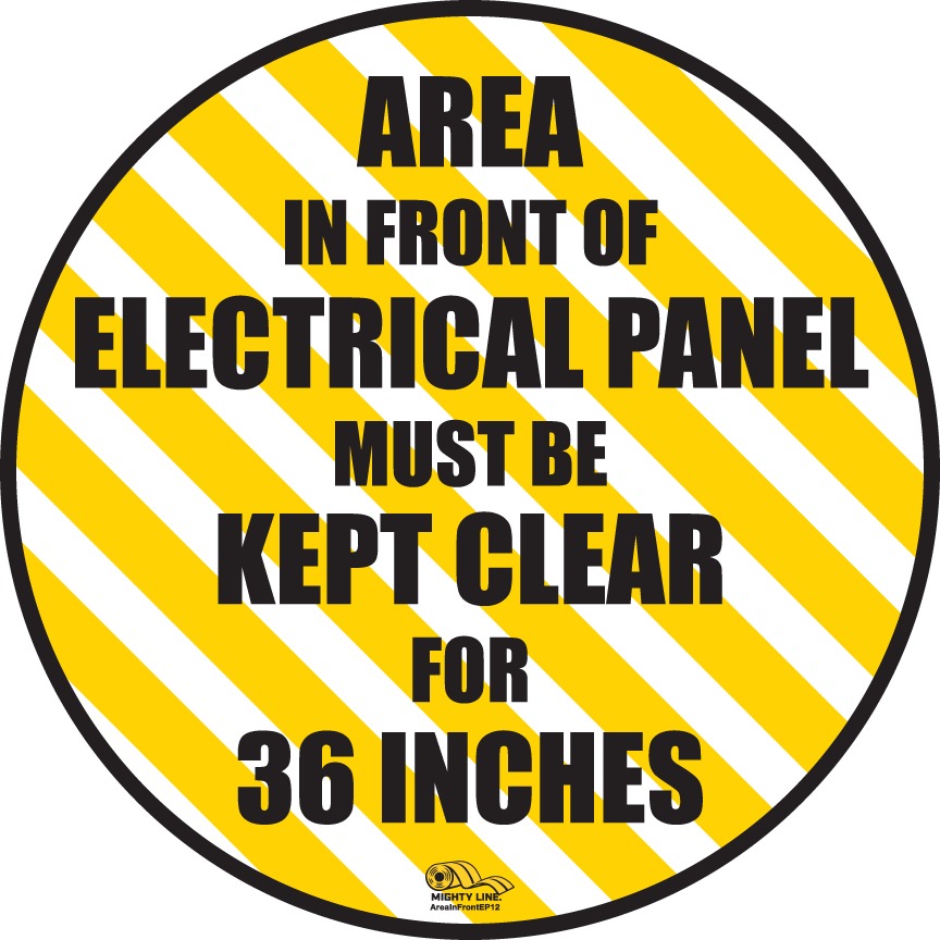 PVC floor sign 12" — warehouse safety messaging and 5S visual management