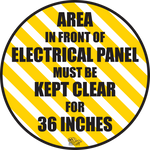 PVC floor sign 12" — warehouse safety messaging and 5S visual management