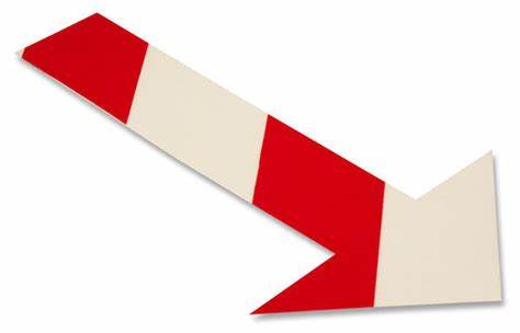 White PVC floor marking shape 10" — 5S floor layouts, equipment zones, and pedestrian pathways