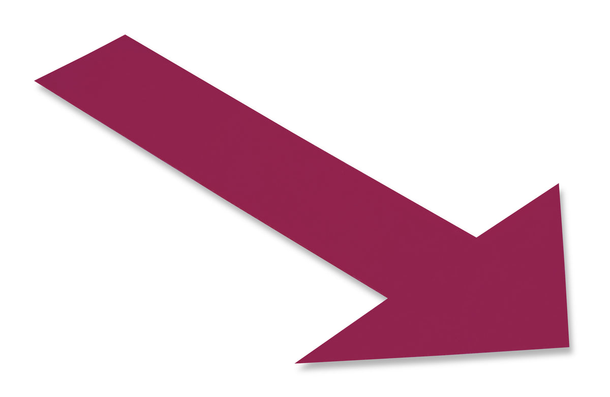 Purple PVC floor marking shape 10" — 5S floor layouts, equipment zones, and pedestrian pathways