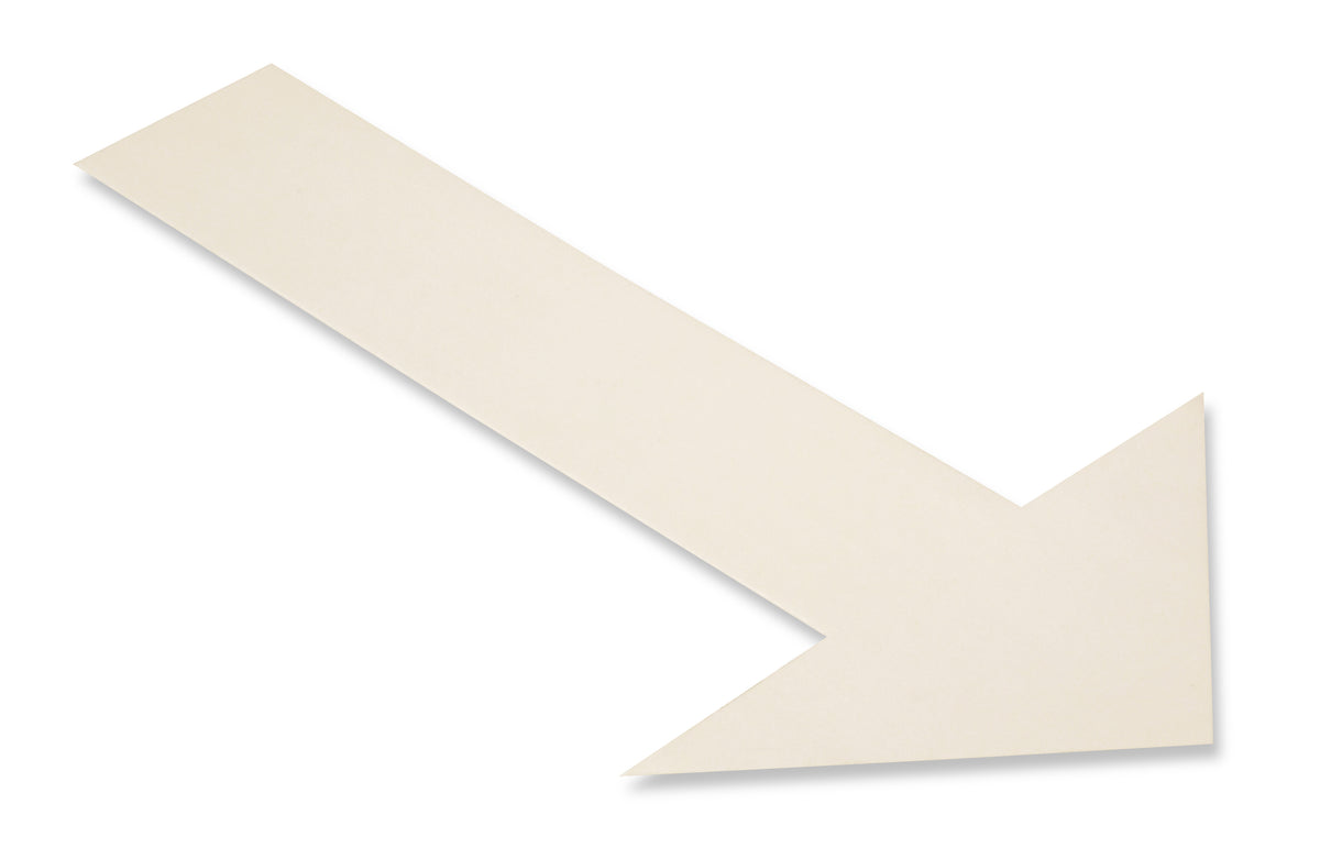 White PVC floor marking shape 10" — 5S floor layouts, equipment zones, and pedestrian pathways