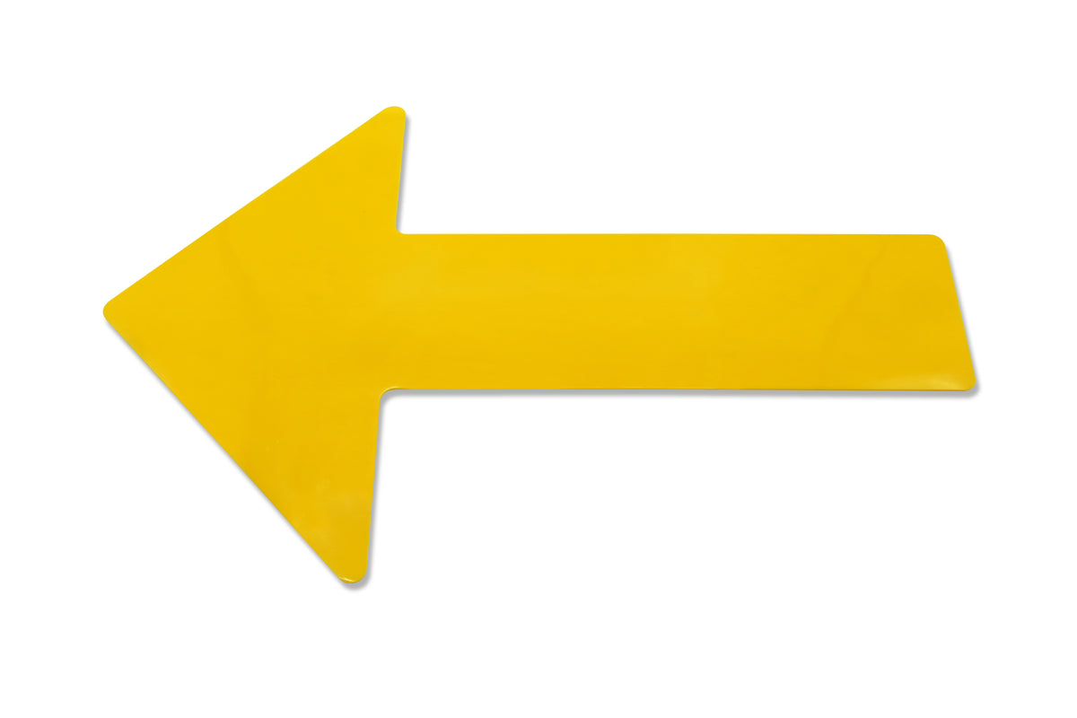 Yellow PVC floor marking shape 10" — 5S floor layouts, equipment zones, and pedestrian pathways