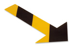 Yellow/black PVC floor marking shape 10" — 5S floor layouts, equipment zones, and pedestrian pathways
