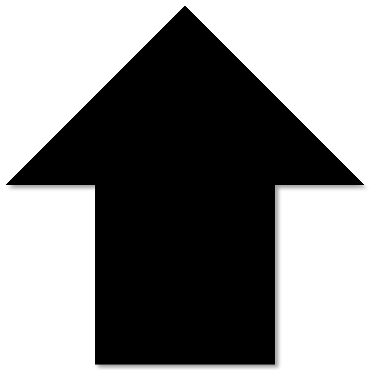 Black PVC floor marking shape 5" — 5S floor layouts, equipment zones, and pedestrian pathways