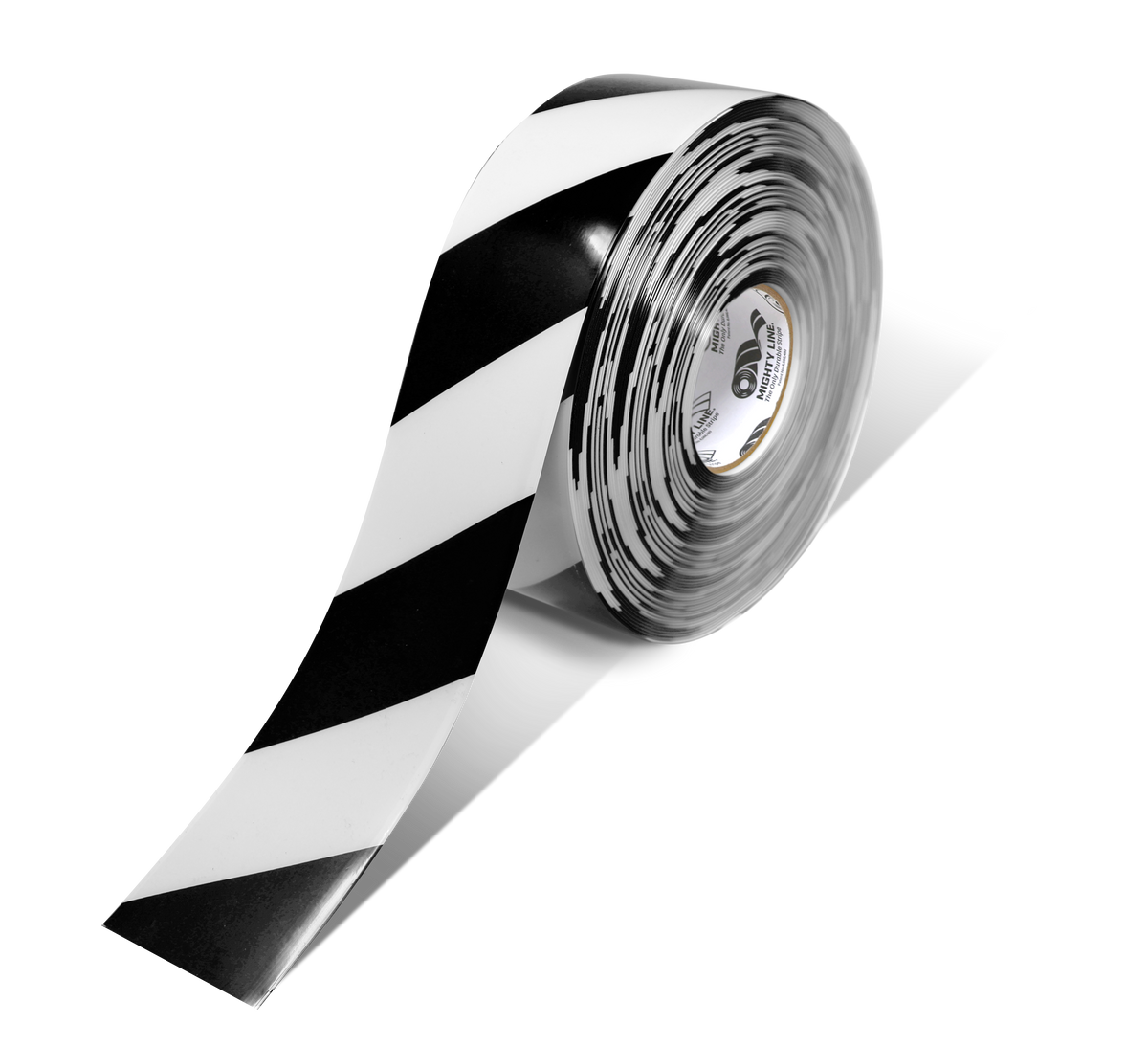 Black PVC floor marking tape 3" — warehouse aisle striping, traffic lanes, and 5S safety marking