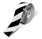 Black PVC floor marking tape 4" — warehouse aisle striping, traffic lanes, and 5S safety marking