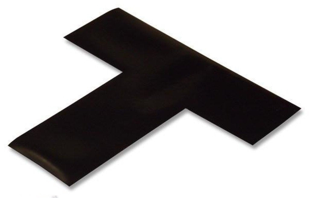 Black PVC floor marking shape 2" — 5S floor layouts, equipment zones, and pedestrian pathways