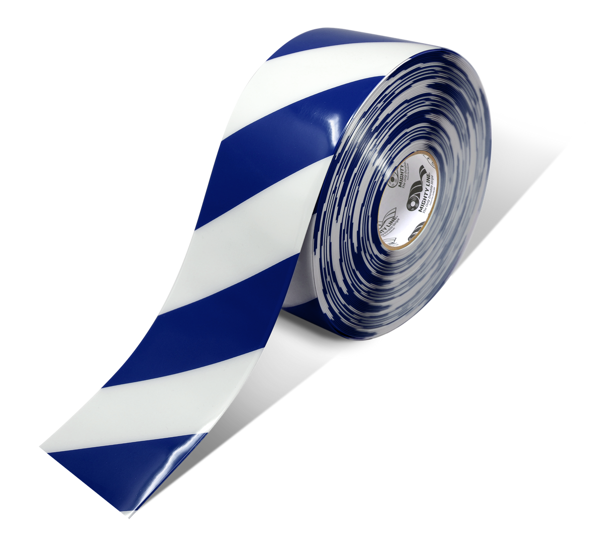 White PVC floor marking tape 4" — warehouse aisle striping, traffic lanes, and 5S safety marking